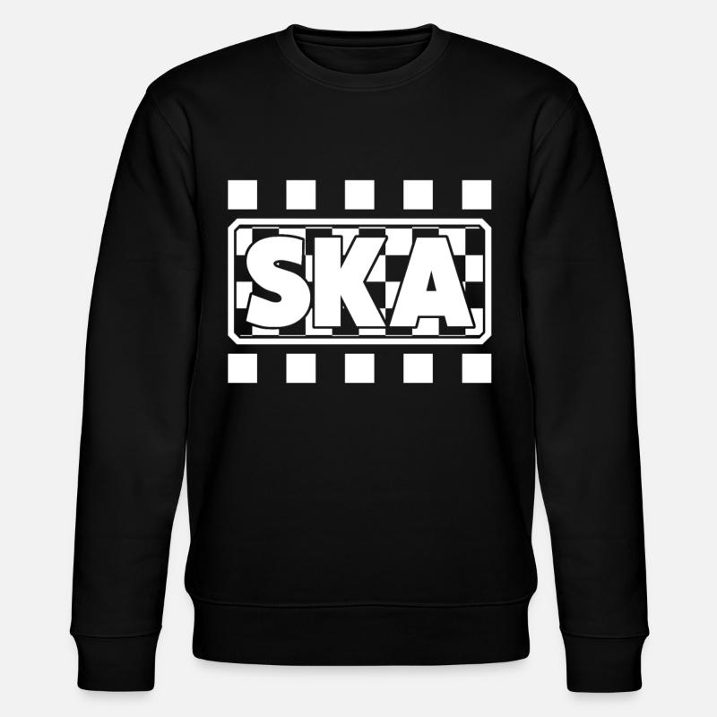 Ska Music chessboard logo - Stanley/Stella CHANGER Unisex Organic Sweatshirt - black