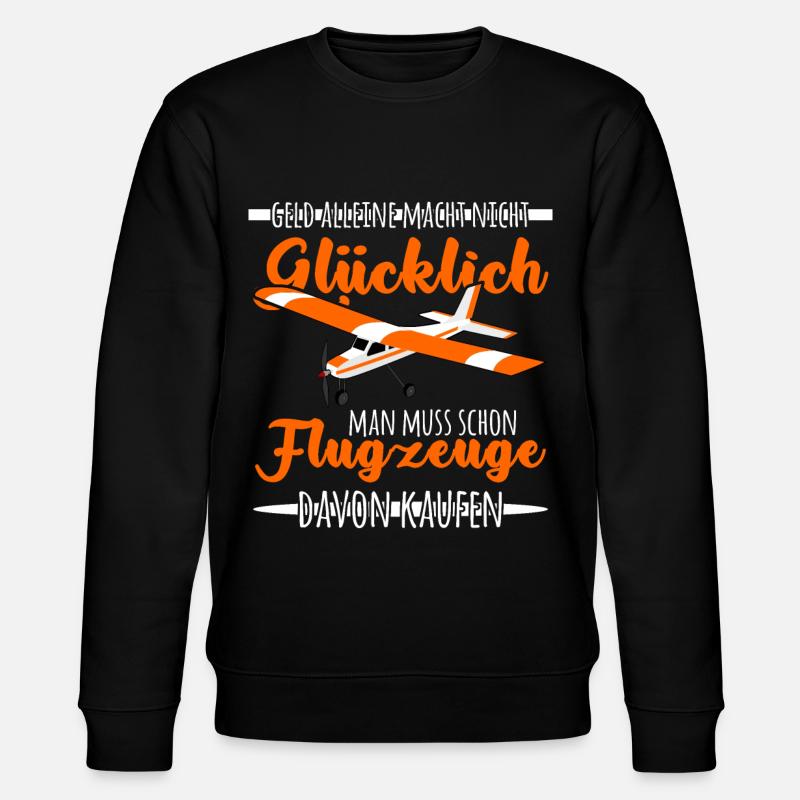 Modellflug Spruch Modellflieger lustig - Stanley/Stella Unisex Bio-Sweatshirt CHANGER  - Schwarz
