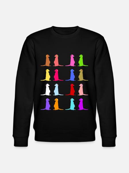 Erdmännchen buntes Retro Design - Stanley/Stella Unisex Bio-Sweatshirt CHANGER  - Schwarz