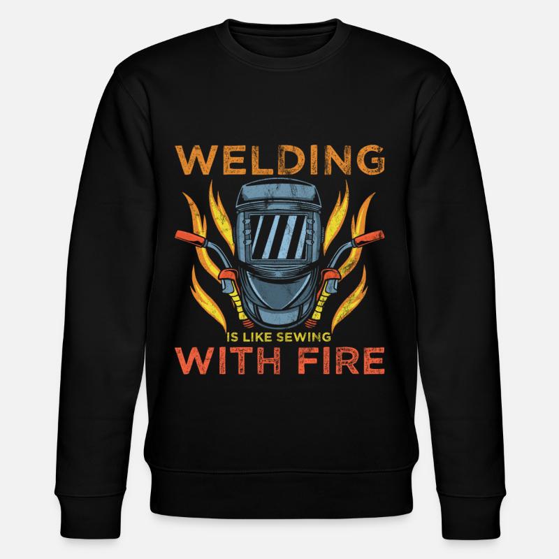 Schweißen Schweißer Spruch Geschenk - Stanley/Stella Unisex Bio-Sweatshirt CHANGER  - Schwarz