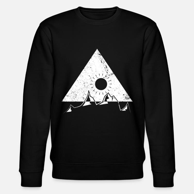 Mountains mountain range hiking - Stanley/Stella CHANGER Unisex Organic Sweatshirt - black