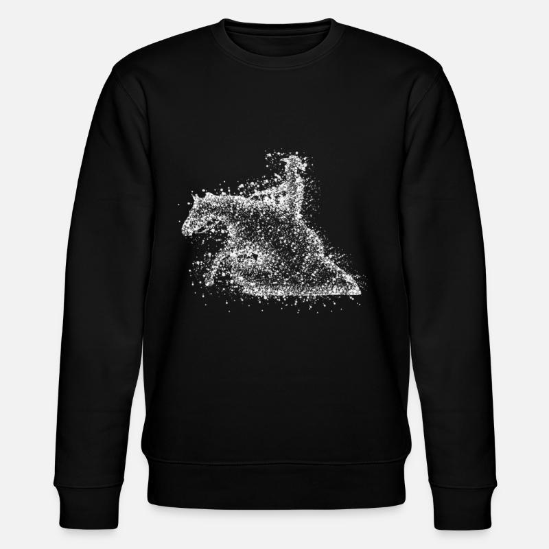 Reining - Sliding Horse - Stanley/Stella CHANGER Unisex Organic Sweatshirt - black