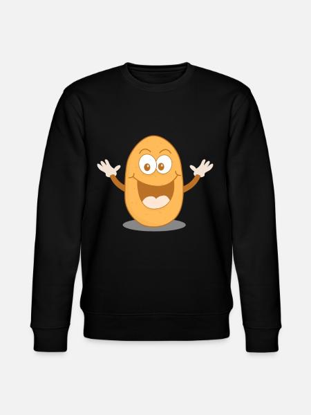 Potato - Happy Potato - Stanley/Stella CHANGER Unisex Organic Sweatshirt - black