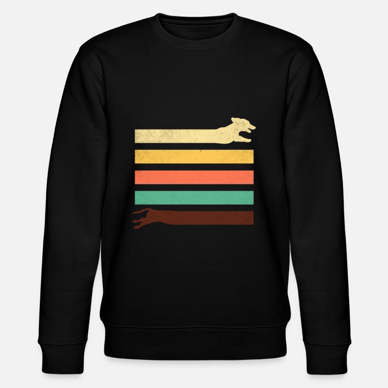 Rayures rétro teckel teckel - Sweat bio CHANGER Stanley/Stella Unisexe - noir