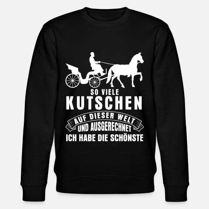 Kutscher Spruch & Fuhrmann Kutsche - Stanley/Stella Unisex Bio-Sweatshirt CHANGER  - Schwarz