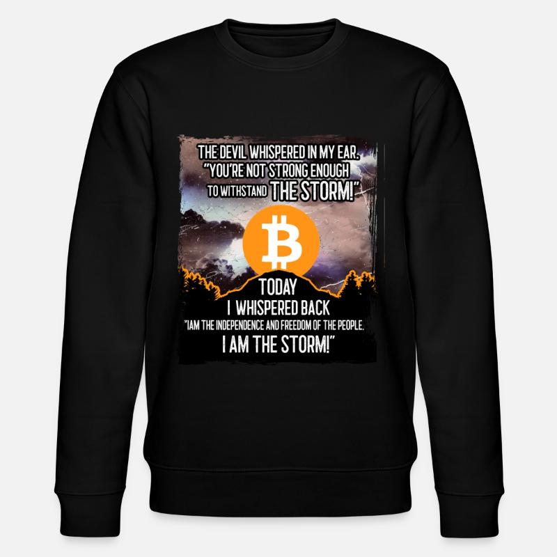 Bitcoin Storm - Stanley/Stella CHANGER Unisex Organic Sweatshirt - black