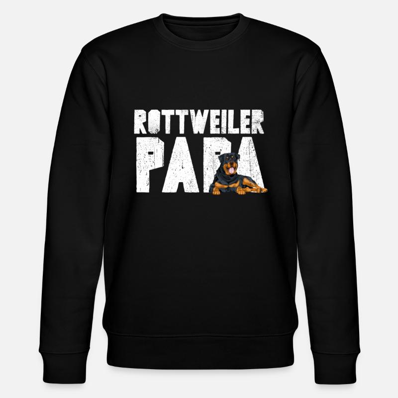 Rottweiler Papa - Stanley/Stella Unisex Bio-Sweatshirt CHANGER  - Schwarz