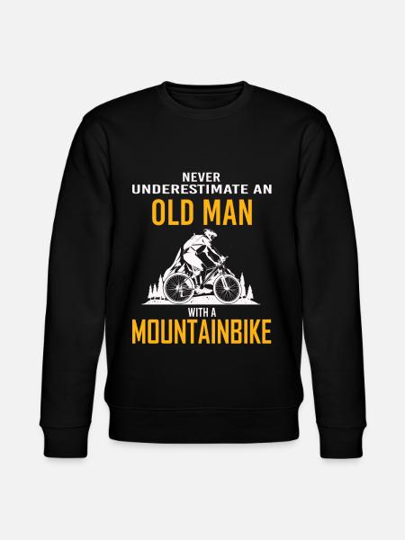 never underestimate, funny saying - Stanley/Stella CHANGER Unisex Organic Sweatshirt - black