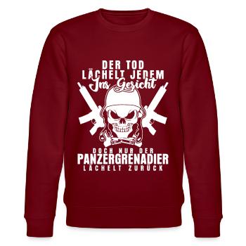 Panzergrenadier lustiger Spruch Schädel - Stanley/Stella Unisex Bio-Sweatshirt CHANGER  - Burgunderrot - Vorne - Nik (191cm) & Marisol (170cm)