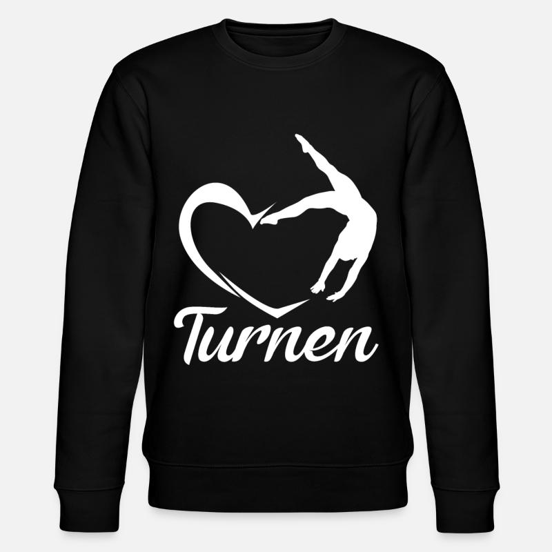 Turnen Handstand Herz - Stanley/Stella Unisex Bio-Sweatshirt CHANGER  - Schwarz