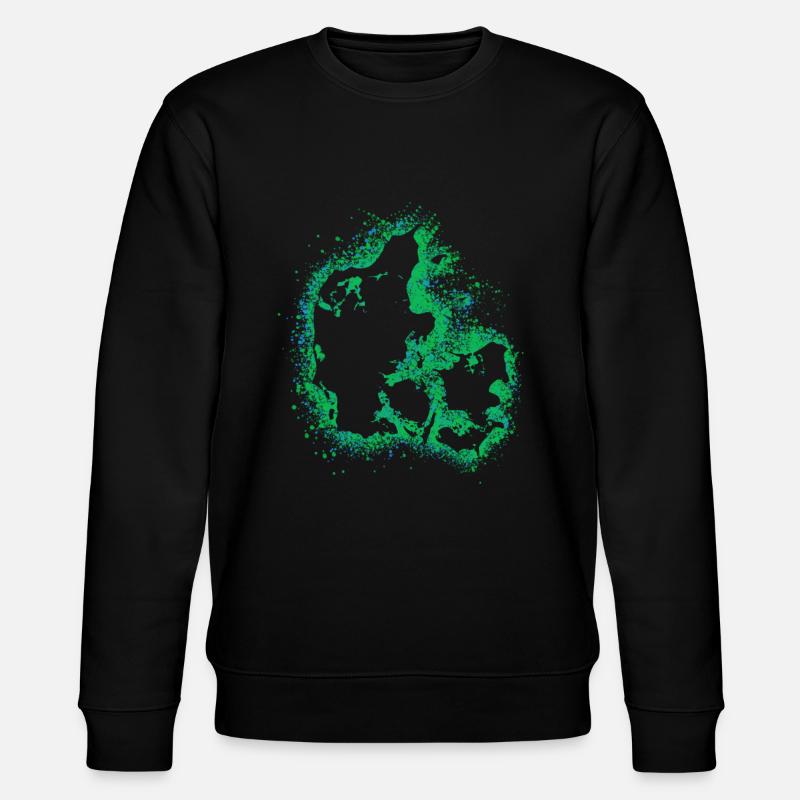 Denmark Denmark Outline - Stanley/Stella CHANGER Unisex Organic Sweatshirt - black