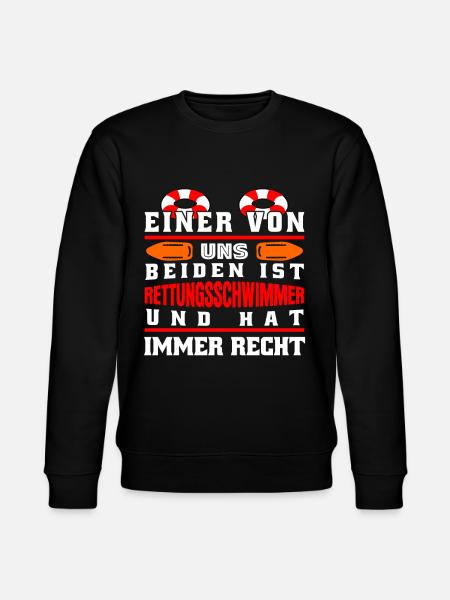 Rettungsschwimmer Rettungsring - Stanley/Stella Unisex Bio-Sweatshirt CHANGER  - Schwarz