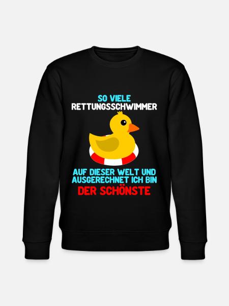 Rettungsschwimmer Spruch - Stanley/Stella Unisex Bio-Sweatshirt CHANGER  - Schwarz