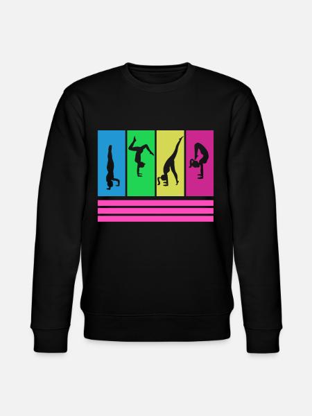 Handstand Gymnastics Retro - Stanley/Stella CHANGER Unisex Organic Sweatshirt - black