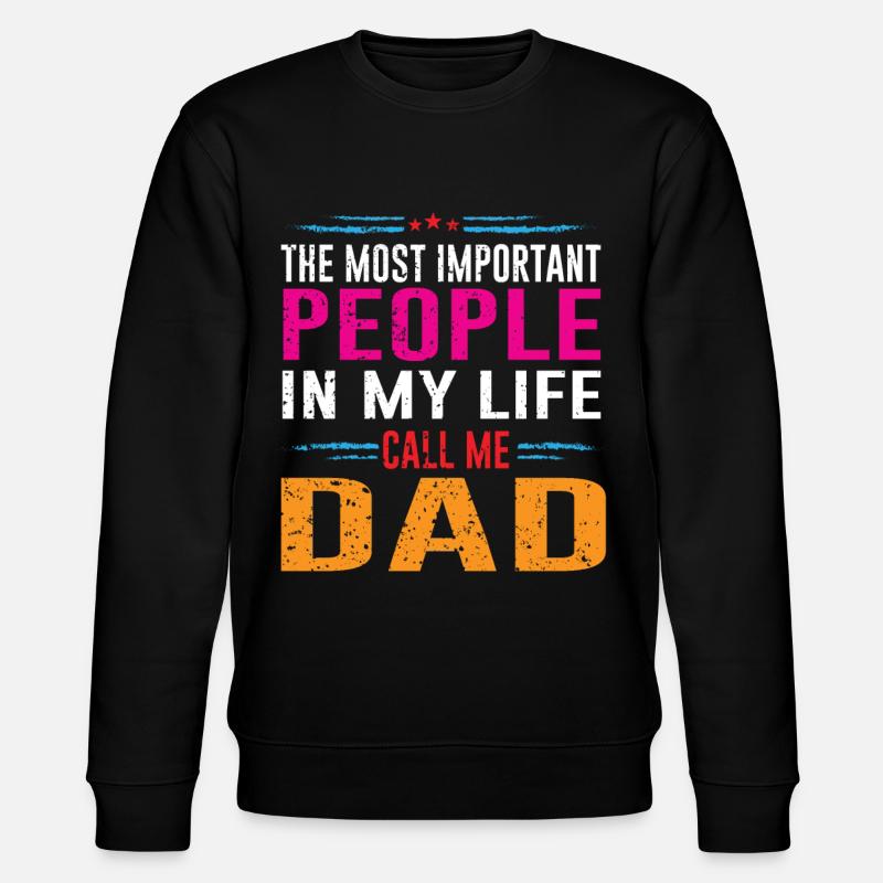 Bester Dad I Bester Papa - Stanley/Stella Unisex Bio-Sweatshirt CHANGER  - Schwarz