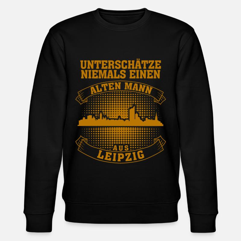 Leipzig Spruch - Stanley/Stella Unisex Bio-Sweatshirt CHANGER  - Schwarz