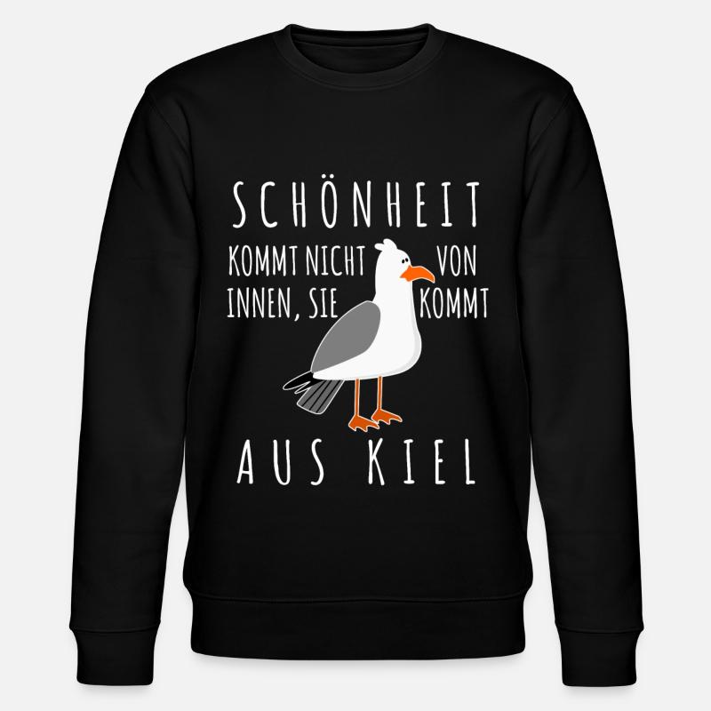 Kiel Spruch Witz Möwe - Stanley/Stella Unisex Bio-Sweatshirt CHANGER  - Schwarz