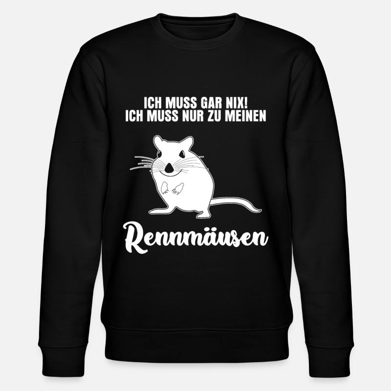 Rennmaus Spruch - Stanley/Stella Unisex Bio-Sweatshirt CHANGER  - Schwarz