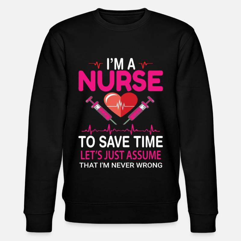 Krankenschwester - Stanley/Stella Unisex Bio-Sweatshirt CHANGER  - Schwarz