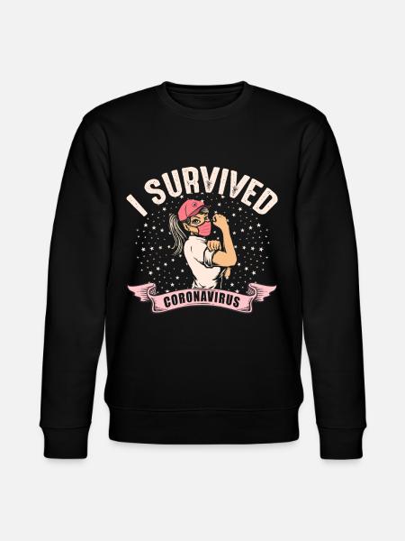 Coronavirus Covid 19 I Survived - Sweat bio CHANGER Stanley/Stella Unisexe - noir
