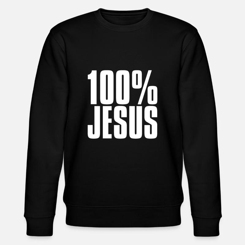 100% JÉSUS - Sweat bio CHANGER Stanley/Stella Unisexe - noir