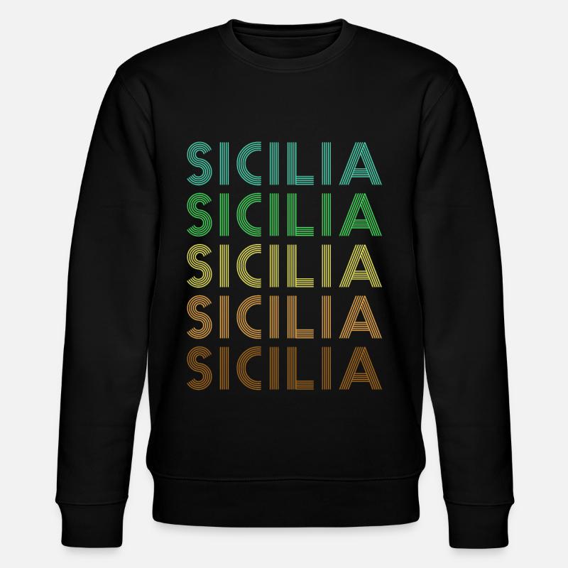 Sicily Retro Sicilia - Stanley/Stella CHANGER Unisex Organic Sweatshirt - black
