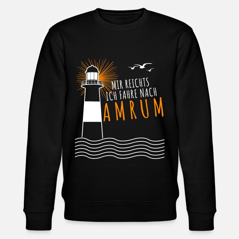 Amrum Spruch - Mir reichts - Stanley/Stella Unisex Bio-Sweatshirt CHANGER  - Schwarz