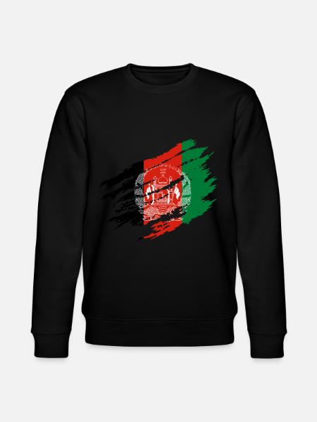 Afghanistan Flag Afghan - Stanley/Stella CHANGER Unisex Organic Sweatshirt - black
