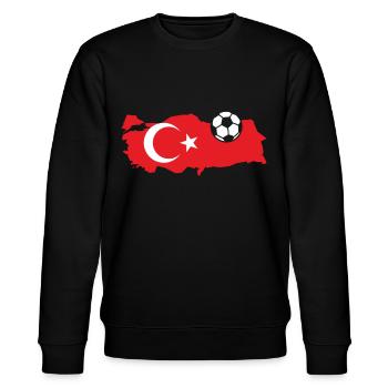 Turquie Drapeau Football Football Pays - Sweat bio CHANGER Stanley/Stella Unisexe - noir - Devant - Nik (191cm) & Marisol (170cm)