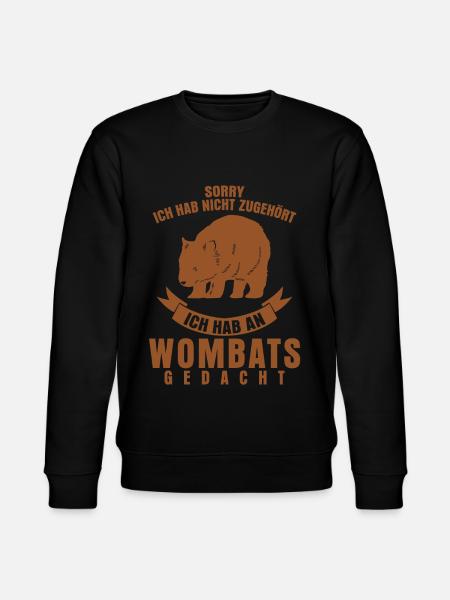 Wombat Spruch Wombats Witz - Stanley/Stella Unisex Bio-Sweatshirt CHANGER  - Schwarz