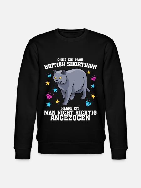 Britisch Kurzhaar - Stanley/Stella Unisex Bio-Sweatshirt CHANGER  - Schwarz