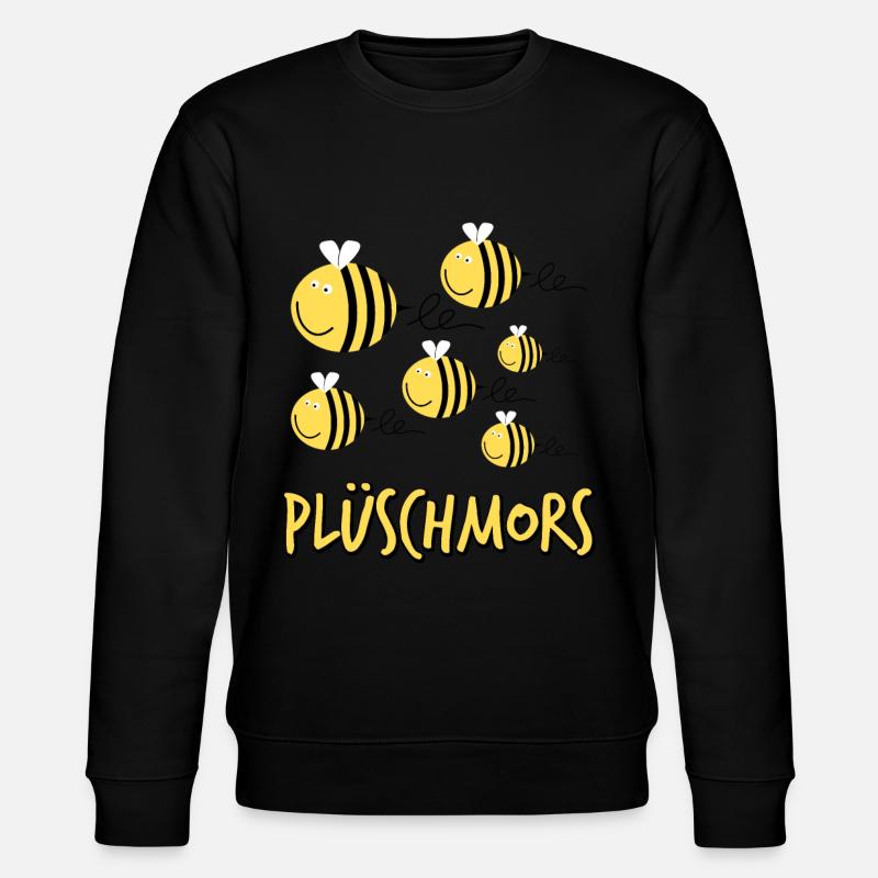 Plüschmors Plattdeutsch - Stanley/Stella Unisex Bio-Sweatshirt CHANGER  - Schwarz