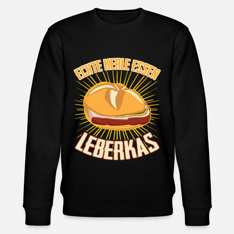 Leberkäse Echte Kerle essen Leberkas - Stanley/Stella Unisex Bio-Sweatshirt CHANGER - Schwarz
