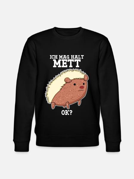 Mettigel Hackfleisch Ich mag Mett - Stanley/Stella Unisex Bio-Sweatshirt CHANGER - Schwarz