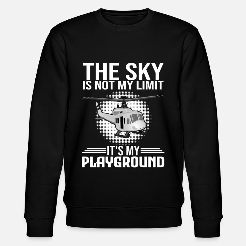 Helicopter Pilot Helicopter Helicopter - Stanley/Stella CHANGER Unisex Organic Sweatshirt - black