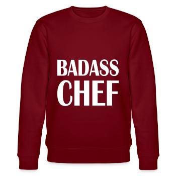 Chef cuisinier cadeau de cuisinier amateur - Sweat bio CHANGER Stanley/Stella Unisexe - bordeaux - Devant - Nik (191cm) & Marisol (170cm)