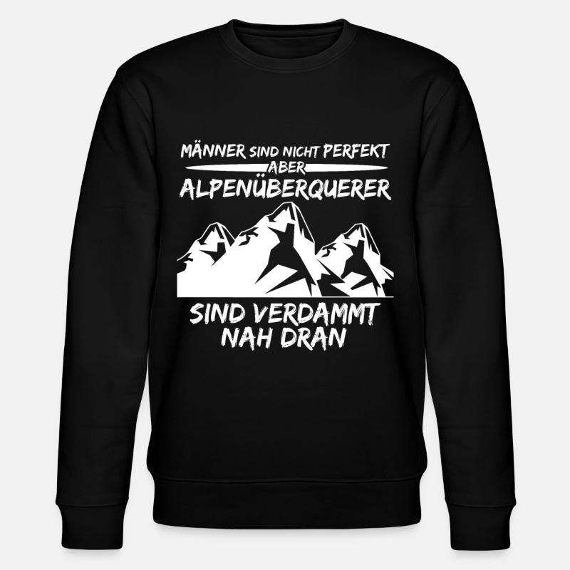 Alpenüberquerung Alpen Alpenüberquerer - Stanley/Stella Unisex Bio-Sweatshirt CHANGER  - Schwarz