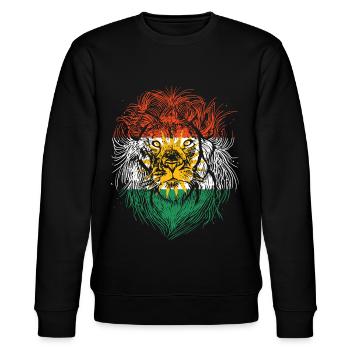 Kurdistan Lion Kurds Kurds Kurdish Gift - Stanley/Stella CHANGER Unisex Organic Sweatshirt - black - Front - Nik (191cm) & Marisol (170cm)