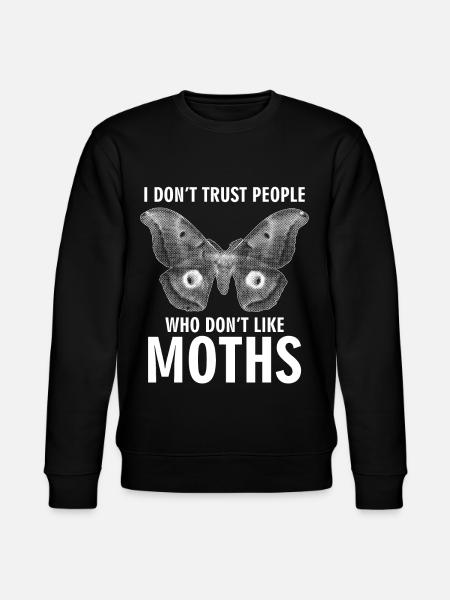Moth Meme Saying Moth - Stanley/Stella CHANGER Unisex Organic Sweatshirt - black