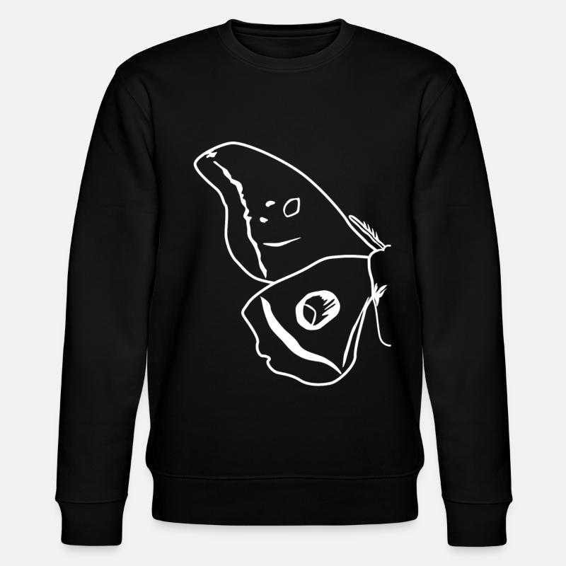 Moth Outline Wing Moth - Stanley/Stella CHANGER Unisex Organic Sweatshirt - black