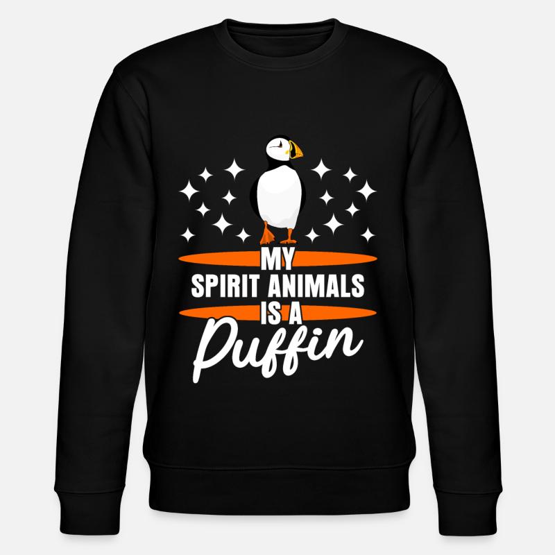 Puffin Joke Puffin's Puffins - Stanley/Stella CHANGER Unisex Organic Sweatshirt - black