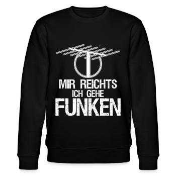 Amateurfunk Funk Antenne Amateurfunker - Stanley/Stella Unisex Bio-Sweatshirt CHANGER  - Schwarz - Vorne - Nik (191cm) & Marisol (170cm)