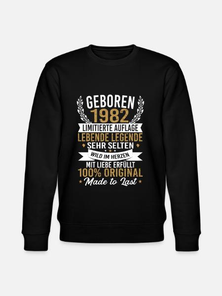 Geboren 1982 - Stanley/Stella Unisex Bio-Sweatshirt CHANGER - Schwarz