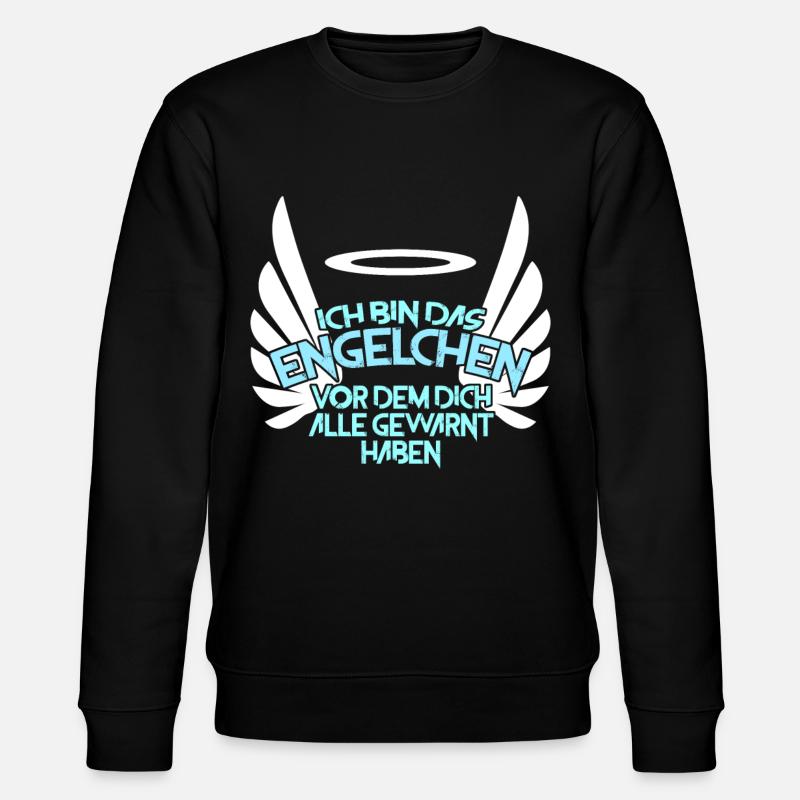 Engel Fasching Halloween Engelchen - Stanley/Stella Unisex Bio-Sweatshirt CHANGER - Schwarz