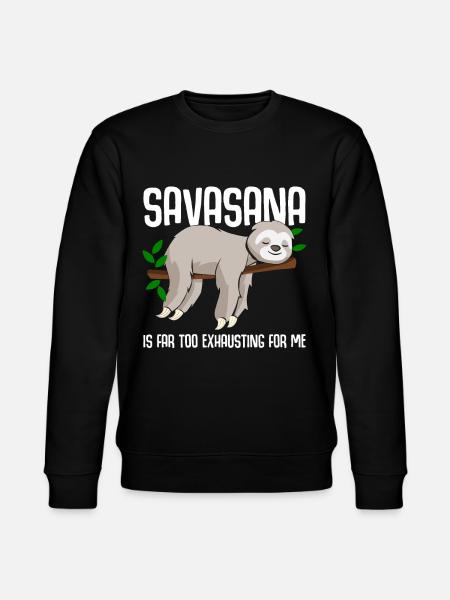 Savasana Sloth Yoga - Stanley/Stella CHANGER Unisex Organic Sweatshirt - black