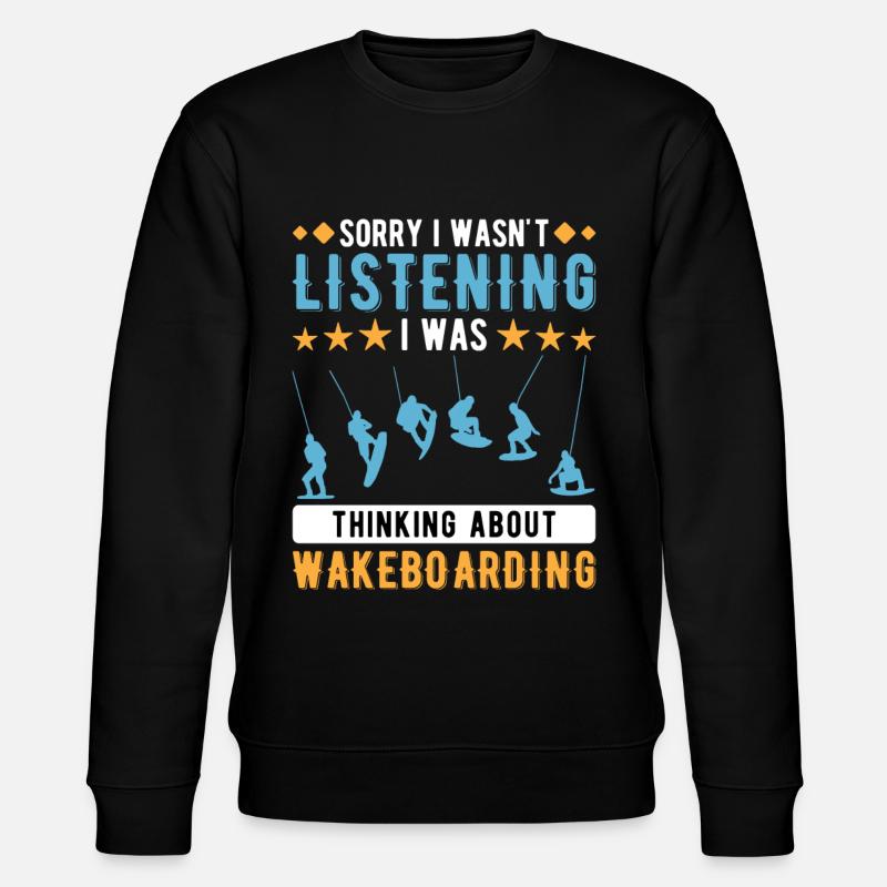 Wakeboard Wakeboarding Wakeboarder - Stanley/Stella CHANGER Unisex Organic Sweatshirt - black