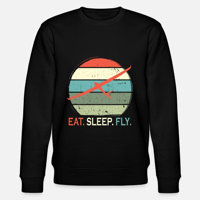 Glider and gliding - Stanley/Stella CHANGER Unisex Organic Sweatshirt - black