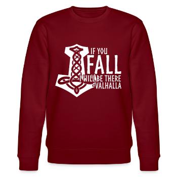 Vegvisir Odhin Valhalla Witz Wikinger - Stanley/Stella Unisex Bio-Sweatshirt CHANGER  - Burgunderrot - Vorne - Nik (191cm) & Marisol (170cm)
