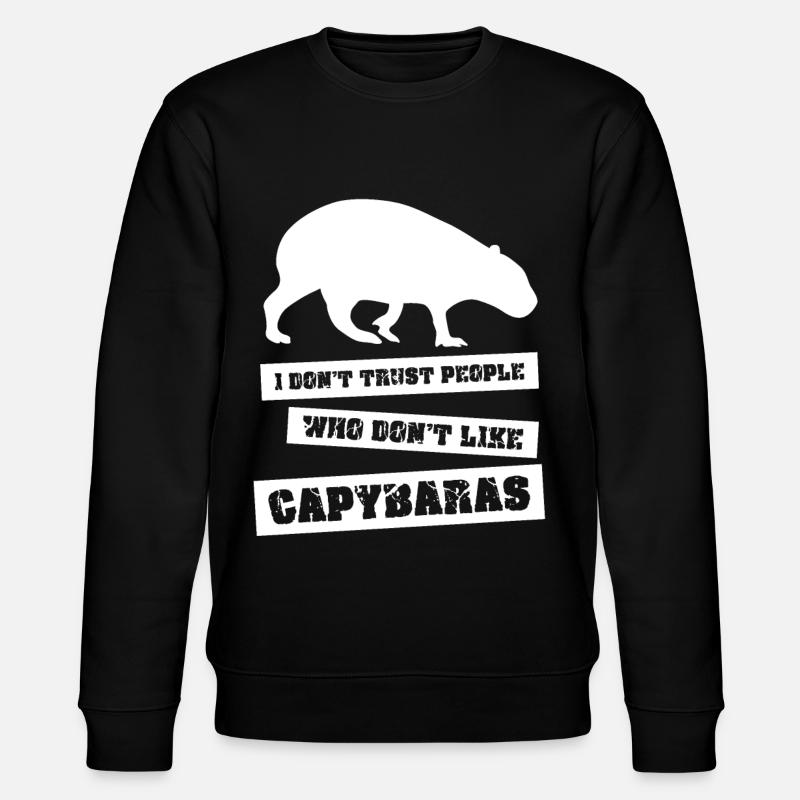 Capybara Jokes Capybara Capybaras - Stanley/Stella CHANGER Unisex Organic Sweatshirt - black