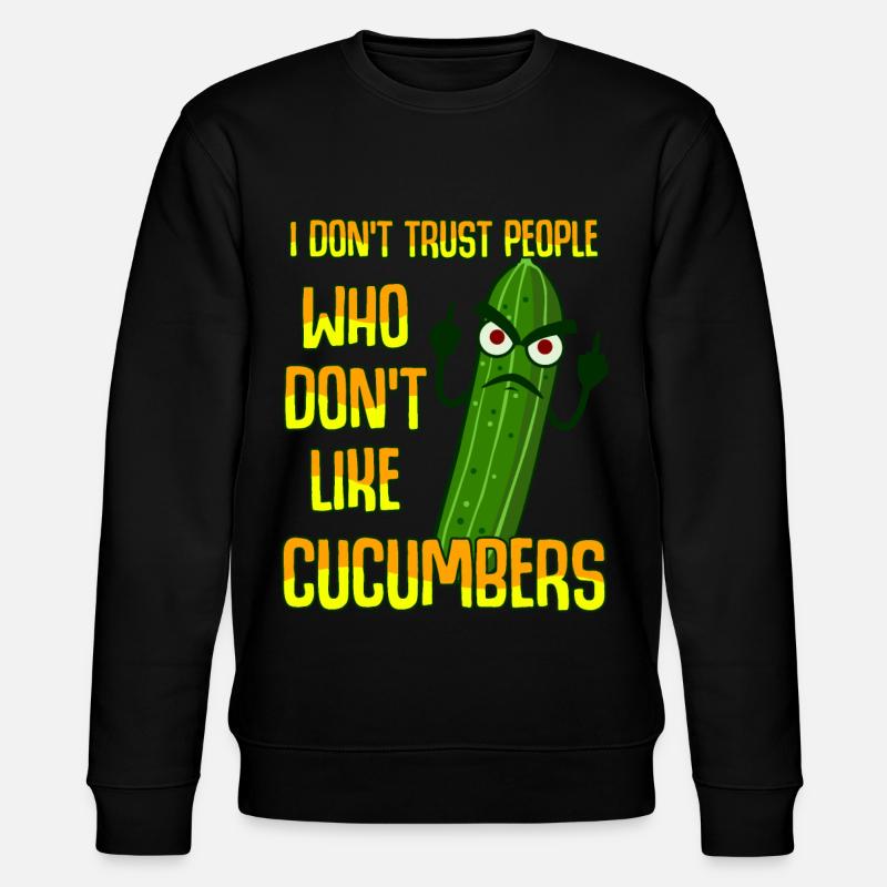 Cucumber Gardener Garden Vegetable Cucumbers - Stanley/Stella CHANGER Unisex Organic Sweatshirt - black